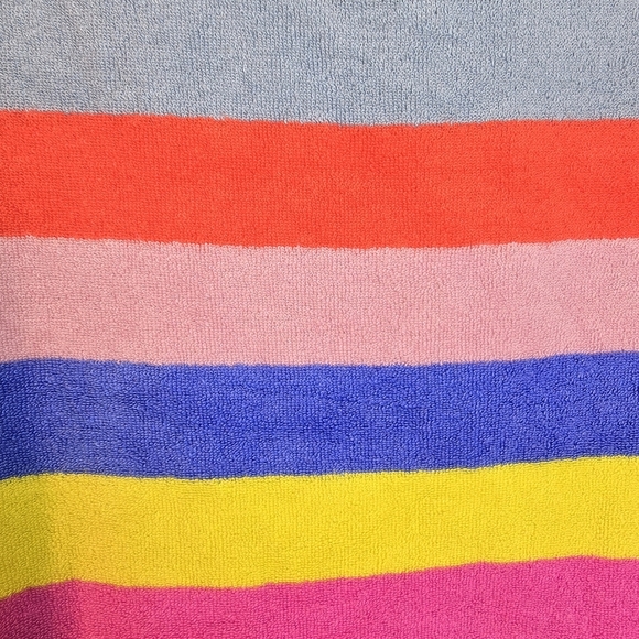 NWT Mini Boden Multi Color Stripe Hooded Terry Cloth Swim CoverUp Dress 13-14 - Picture 7 of 12